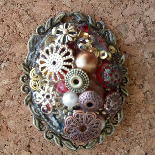 Bejewelled Vintage Style Brooch