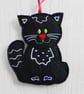 Cat decoration, black cat decoration, hanging decoration. - Image 4