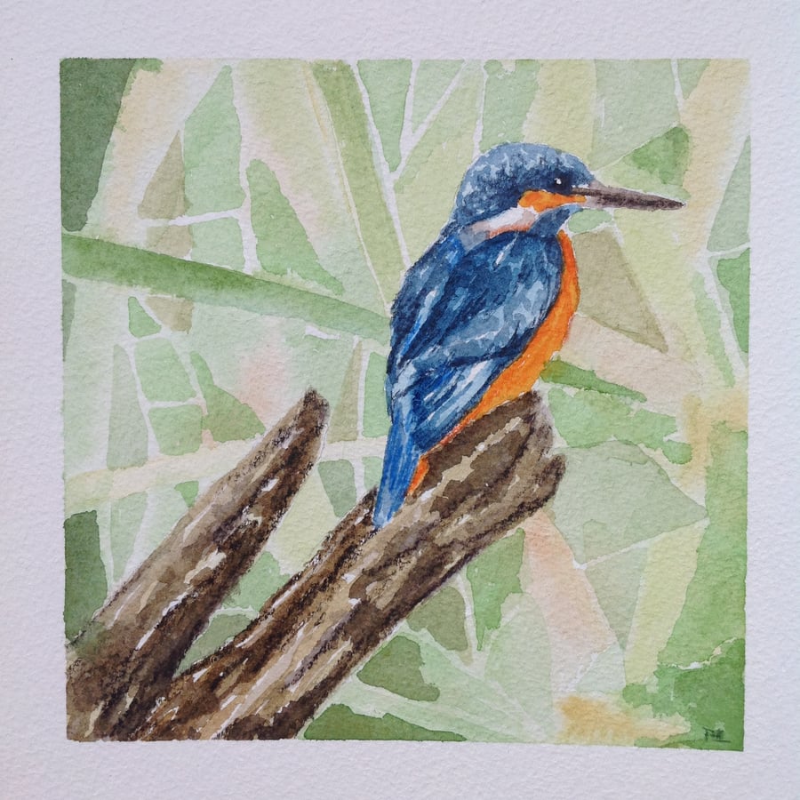Kingfisher original watercolour painting