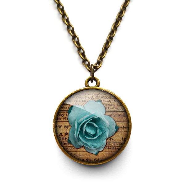 Blue Rose Necklace (RR02)