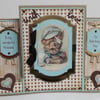 Husband Dog Easel Valentine Card.