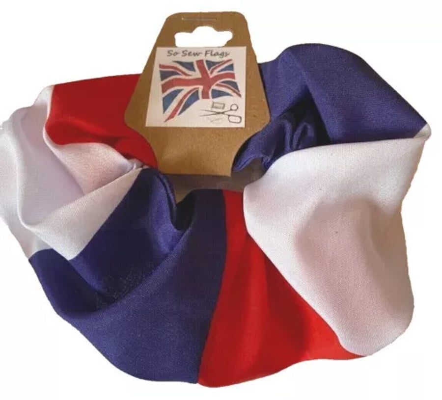 France French Flag Hair Scrunchie Scrunchies Accessory Band Elastic