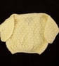 Hand knitted baby cardigan to fit 22 inch chest - lemon - V neck - knitted baby  - Image 4