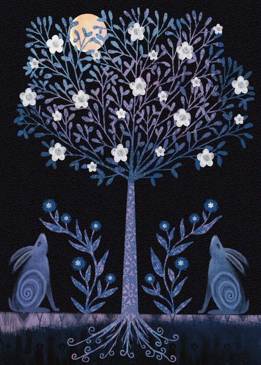 Tree of Life, blank greetings card 