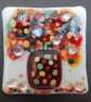 Handmade Fused Glass 'Vase of Flowers' Brooch - Image 2