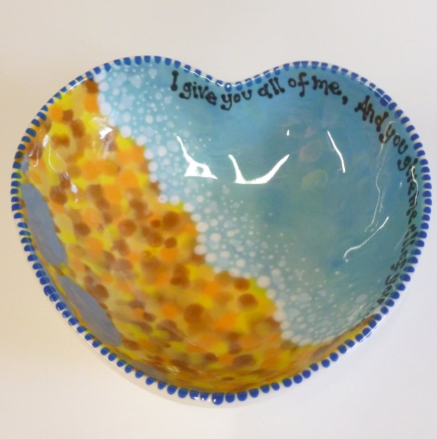 Personalised Wedding Heart Bowl