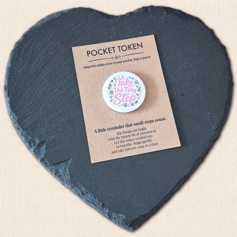 Take the Tiny Step Pocket Token - Little Reminder Small Steps Count