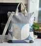 Backpack - Oilcloth Geometric Print Compact Backpack light khaki strap