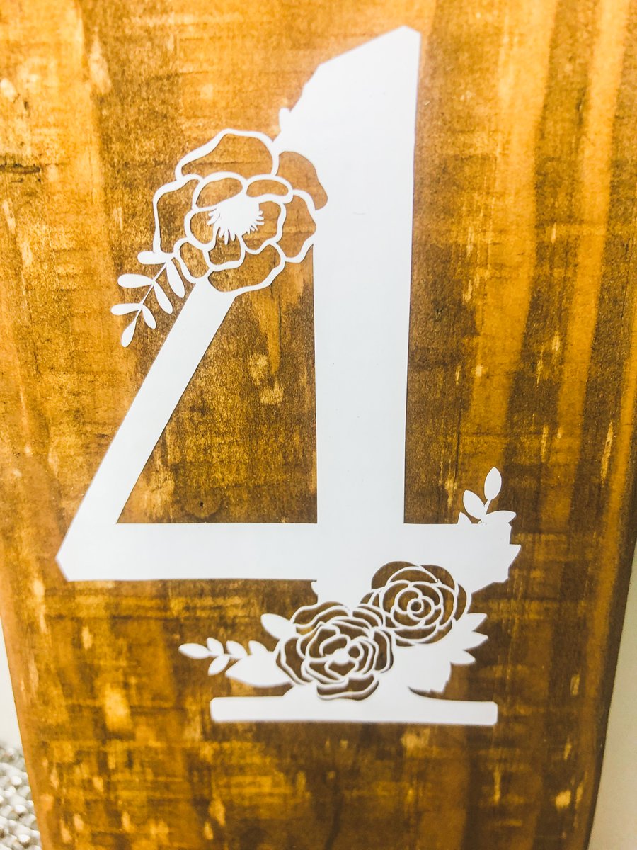 Wedding Table Numbers - Floral Design