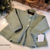 Baby Girl's Flaired Sage Green Cardigan 3-9 Months (Dress not included)