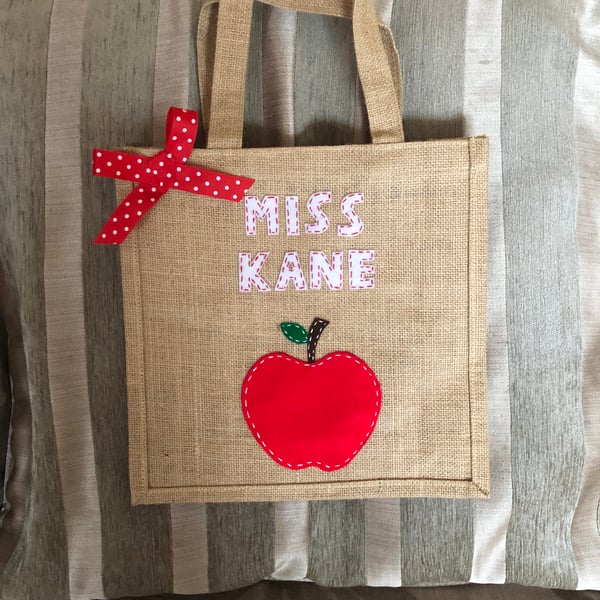 Personalised bag, teacher gift 