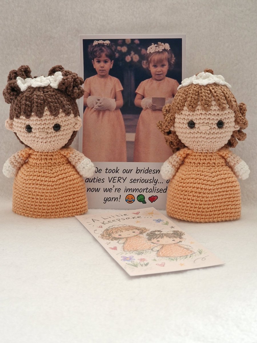 Personalised Special Occasion Crochet Doll from Your Photo – Handmade Keepsake