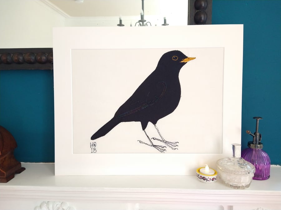 Blackbird Embroidered Portrait