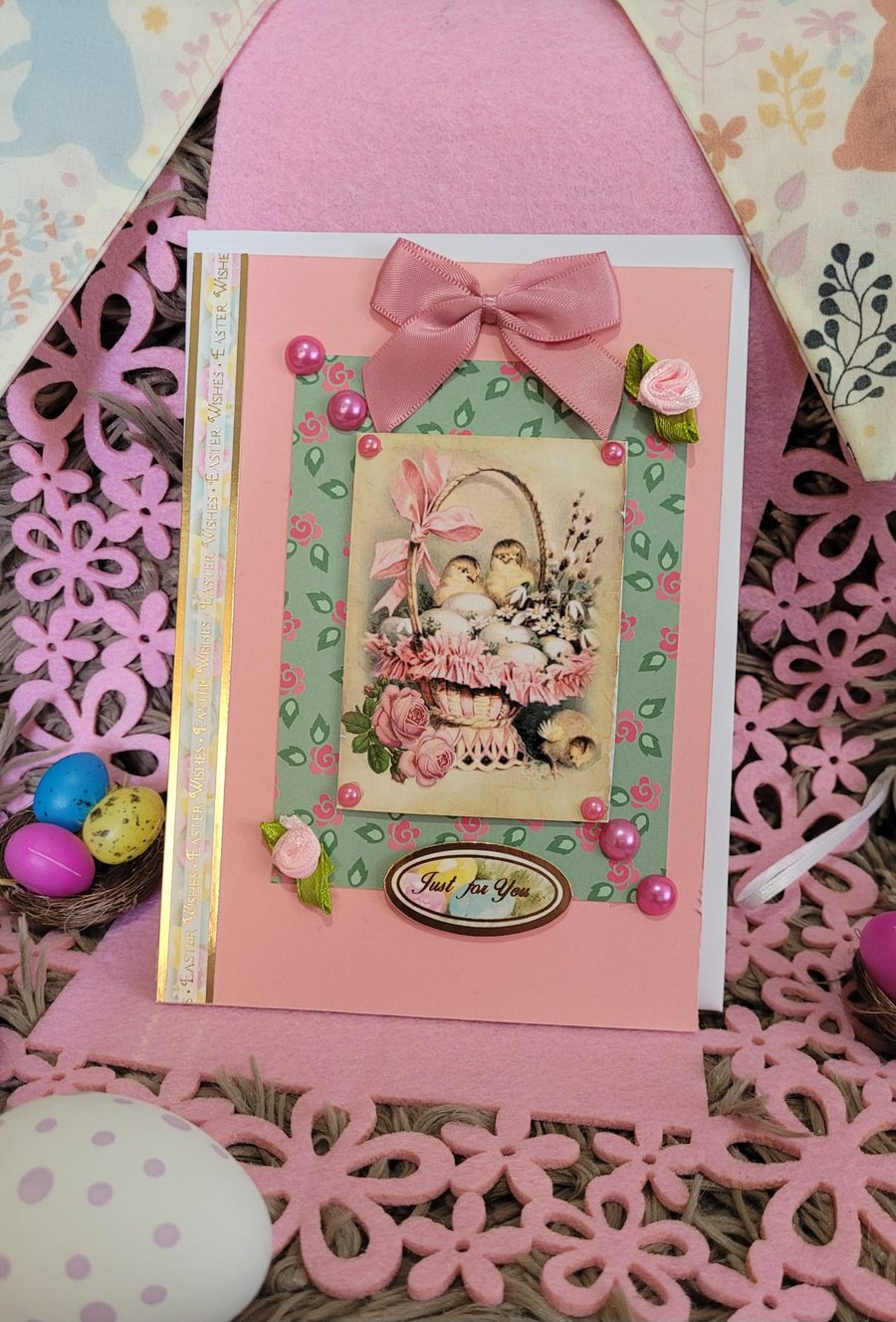 Easter Greeting Card - Vintage Easter Basket