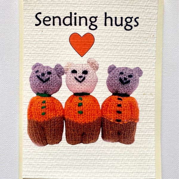 Sending hugs greetings card