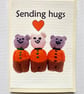 Sending hugs greetings card