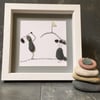 Unique Pebble Art Golf Scene Framed Gift for Enthusiasts