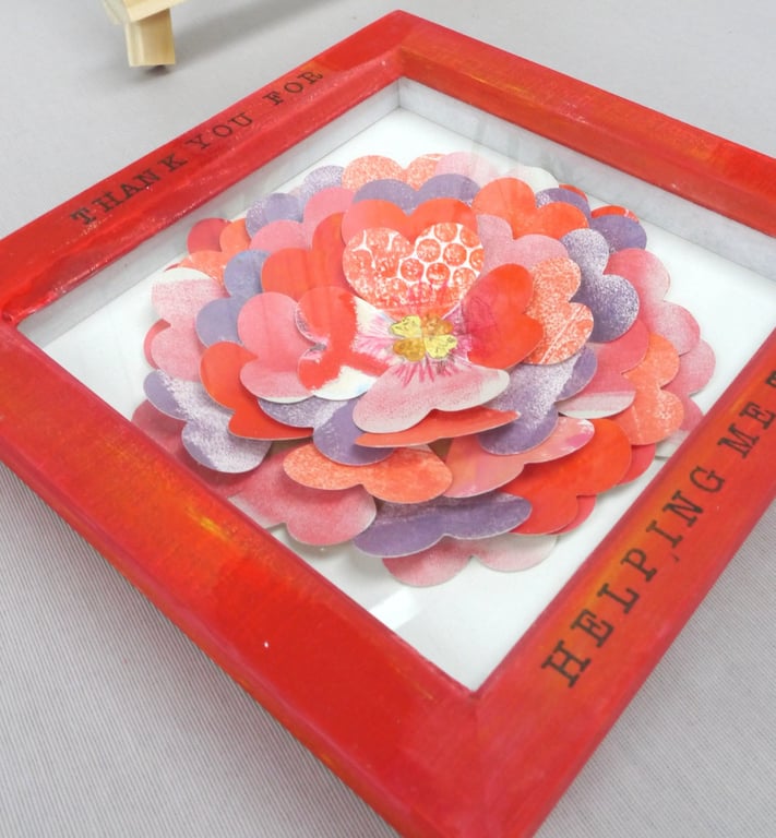 Teacher Frame, Thank You Frame, Framed Flowers, Thank You Gift