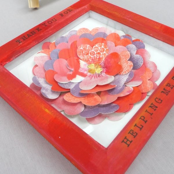 Teacher Frame, Thank You Frame, Framed Flowers, Thank You Gift