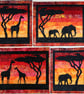 Elephant Sunset Kit Art Quilt  - Image 4