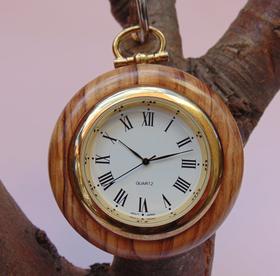 Olivewood Pocket Watch (25)