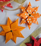 Two Origami Christmas Stars: Hanging Decorations (Orange) - Image 5