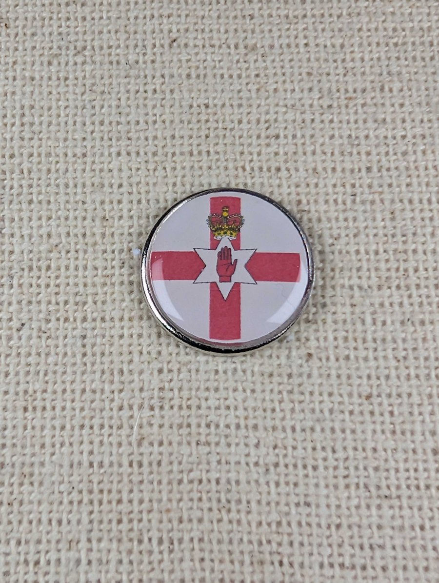 Northern Ireland Flag Badge - Large Resin Topped Pin Badge - Northern Irish Pin