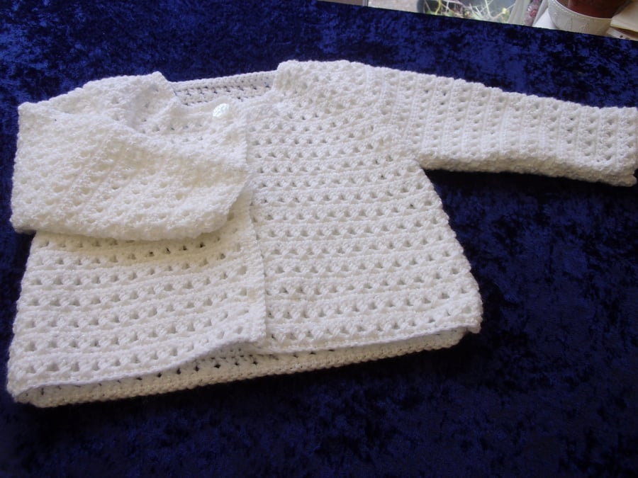 Single Button Crochet Cardigan