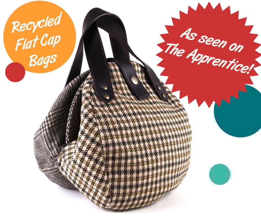 Recycled Flat Cap Bag - as seen on The Apprentice
