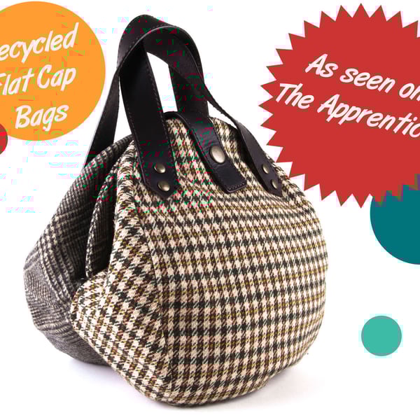 Recycled Flat Cap Bag - as seen on The Apprentice
