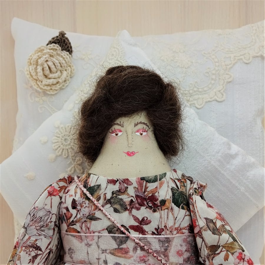 Harriet,  A Folk Art Rag Doll