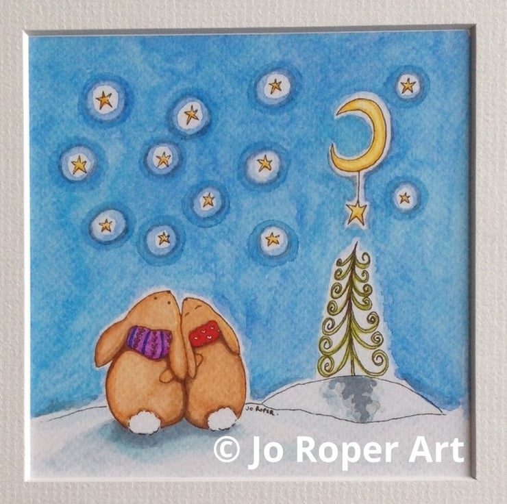 Warm hugs mounted print Jo Roper - Folksy