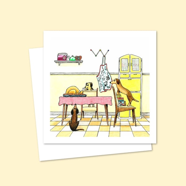Dachshund Greeting Card: Hand Drawn Pencil Art for a Dog Lover's Birthday (230)