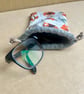 Poppies Drawstring Bag Glasses Case with Matching Scrunchie - Image 2