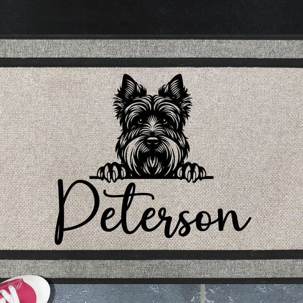 Scottish Terrier Door Mat No.2 - Personalised All Weather Doormat - 45x70cm 