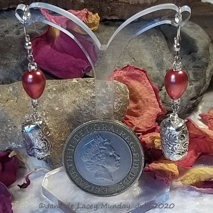 Handcrafted Silver Earrings  (ON SALE - PRICE REDUCED)