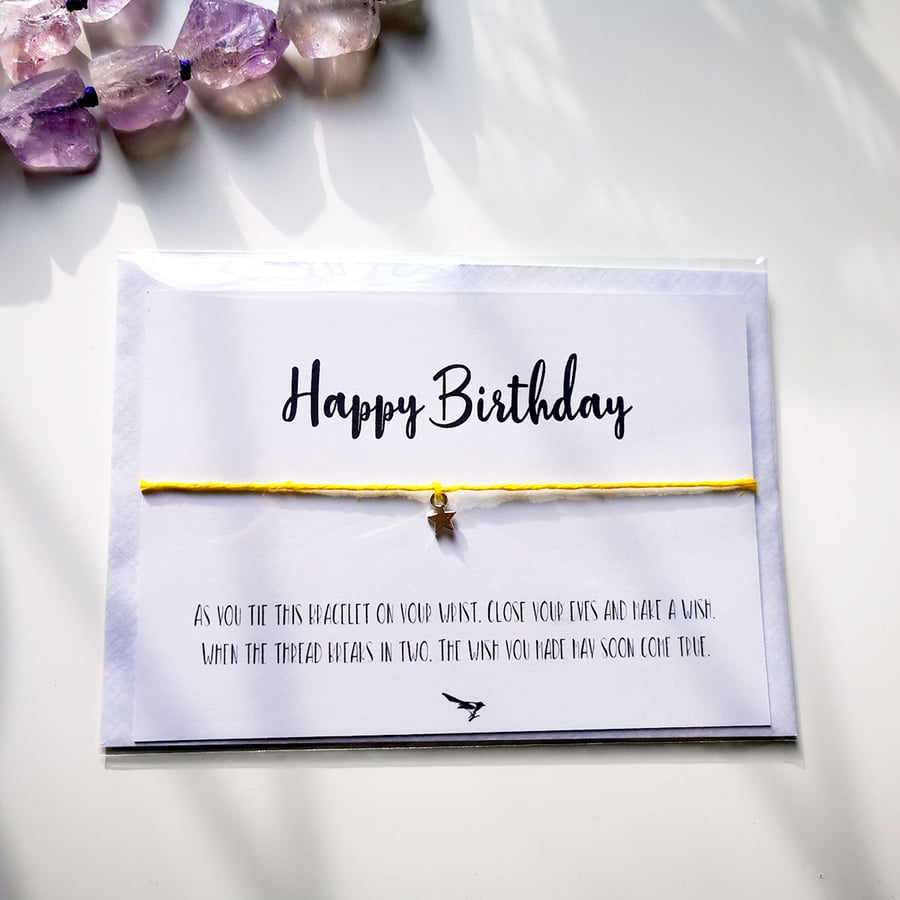 "Happy Birthday" Wish Bracelet