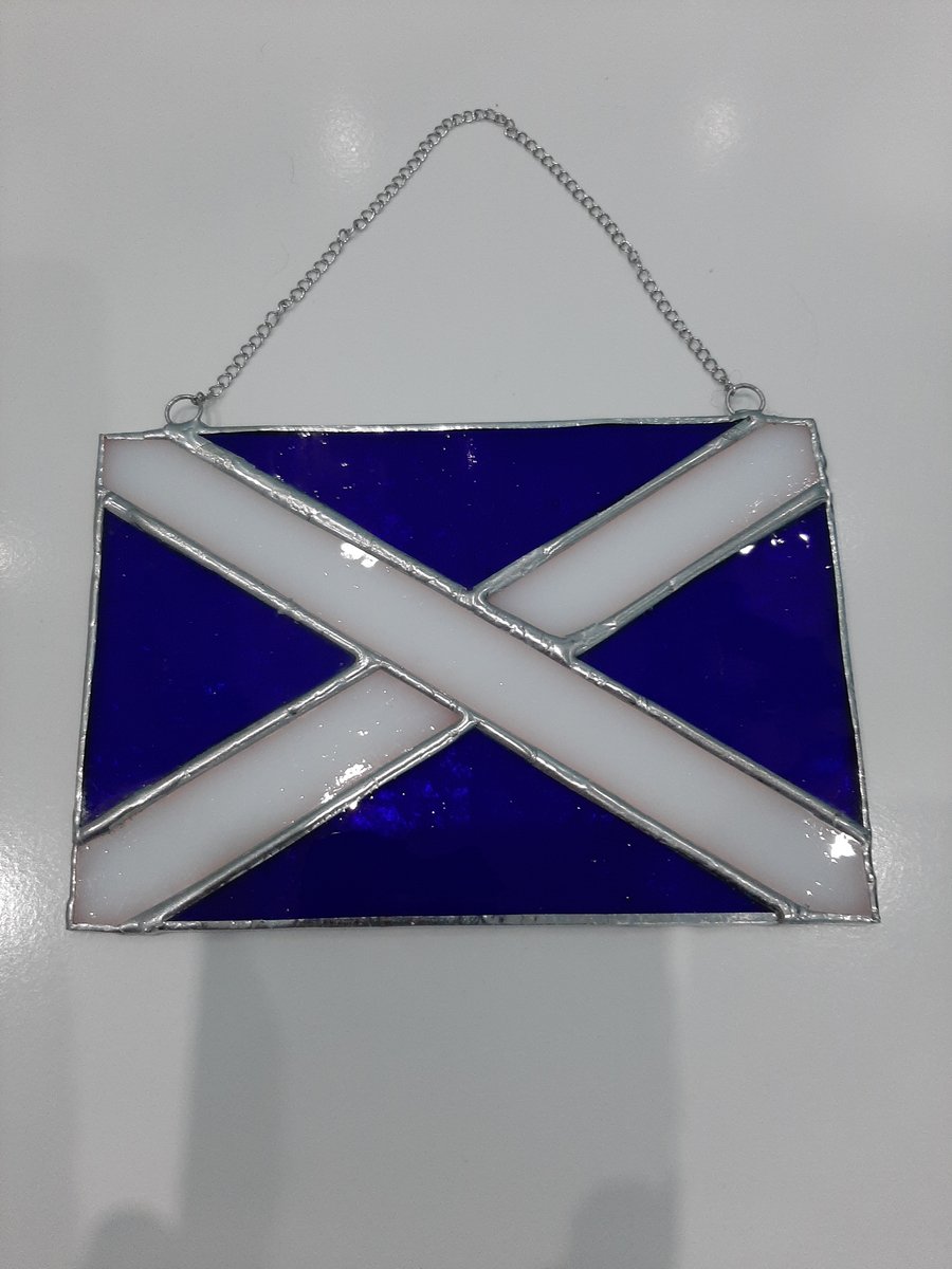 Stained glass saltire 