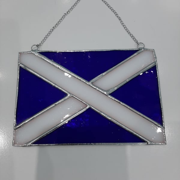 Stained glass saltire 