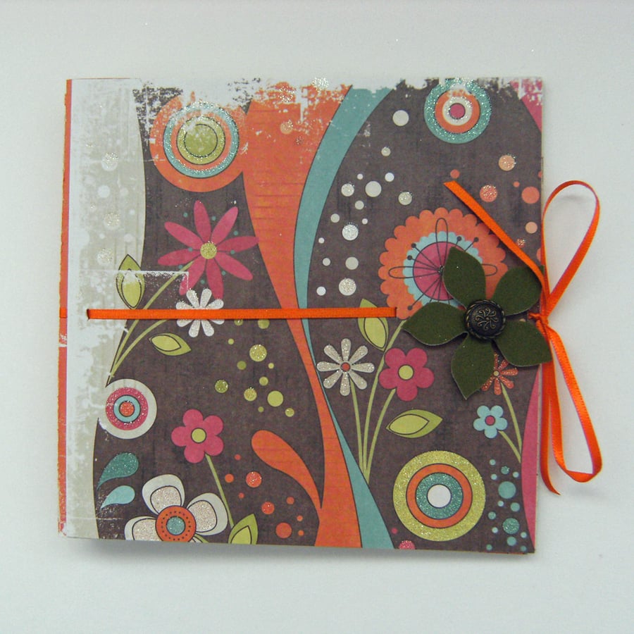 Bright Mini Scrapbook - Funky Nonsense - 6x6 ins, in Warm Colors 