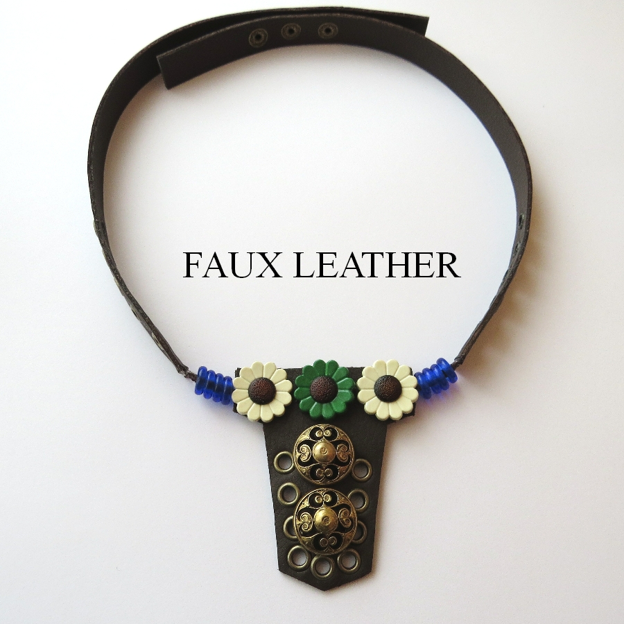 JOHN LENNON TALISMAN NECKLACE - FAUX LEATHER