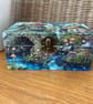  Childs Toadstool Houses with a Pond and Water Cave Decoupaged Box