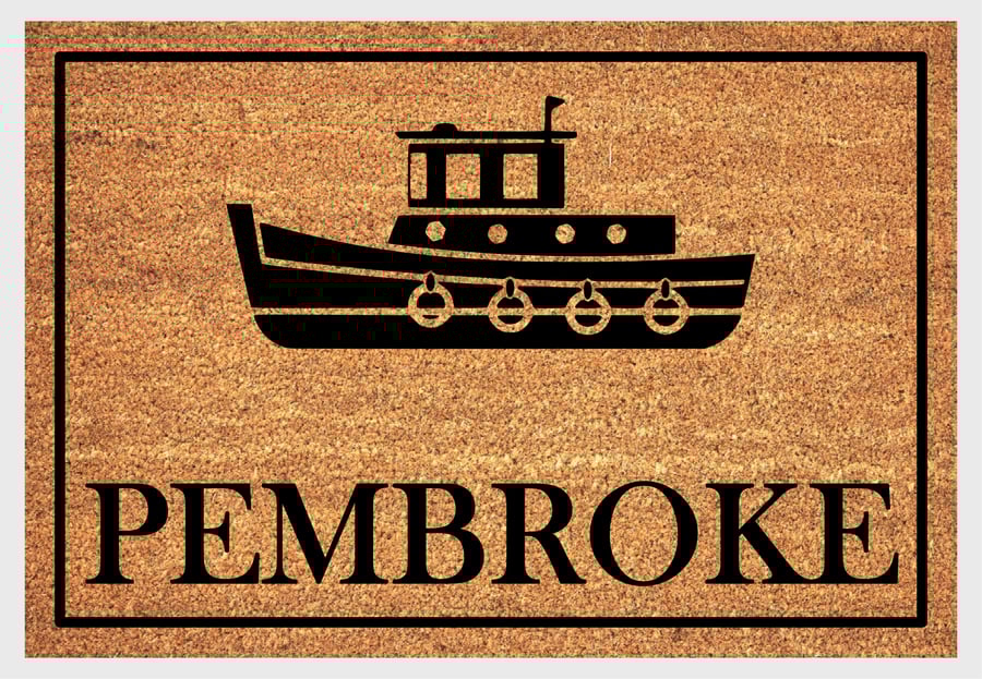 Tug Boat Door Mat - Personalised Tug Welcome Mat - 3 Sizes
