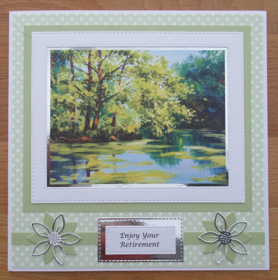 Trees By The Lake - 8x8" Retirement Card