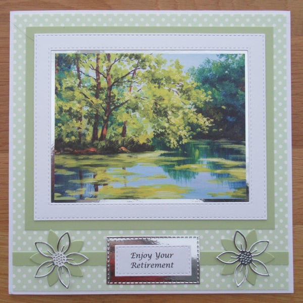 Trees By The Lake - 8x8" Retirement Card