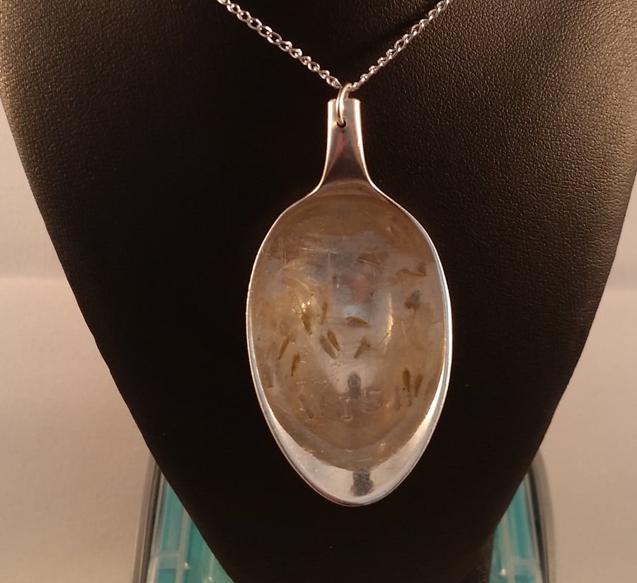 Upcycled Silver Plated Spoon 'Wish' Necklace SPN051601