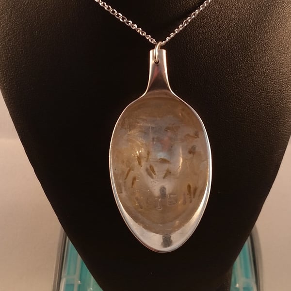 Upcycled Silver Plated Spoon 'Wish' Necklace SPN051601
