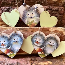 Hedgehog Wooden Garland Bunting