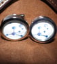 Blue Molecules cufflinks, free shipping, gift wrapped, great image,  Ref 8453 - Image 3