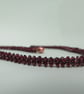 Handmade natural garnet with hematite weaved necklace